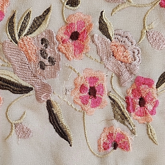 Miss Selfridge Fairycore Whimsical Floral Embroidered Peplum Blouse - Picture 3 of 13